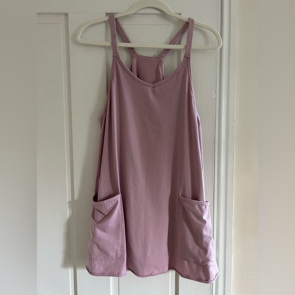 Lavender Sleeveless Dress with Pockets